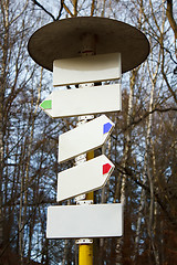 Image showing Empty sign on a trail 