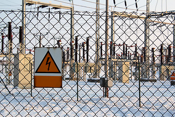 Image showing high-voltage substation