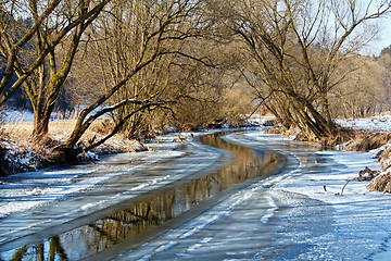 Image showing Sunny day in winter landscape