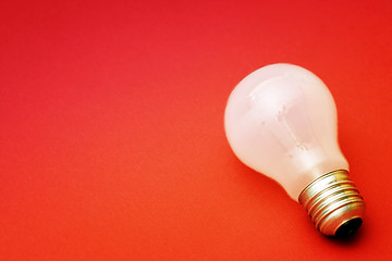 Image showing Background with lit lightbulb