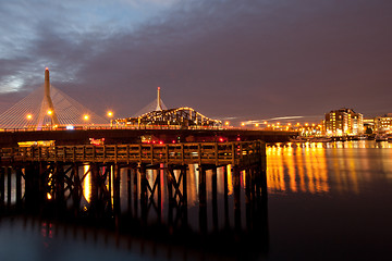 Image showing Charles river at night