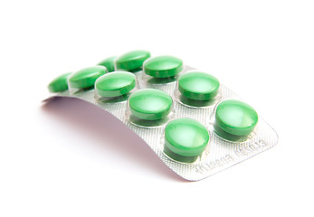 Image showing Green pills