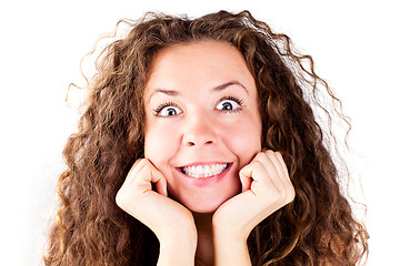 Image showing brunette happy lady