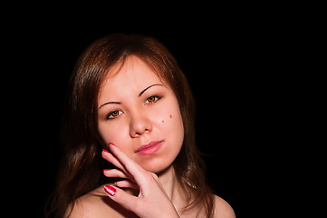 Image showing Beautiful young woman face