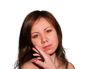 Image showing Beautiful young woman face