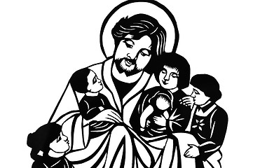 Image showing Jesus with children