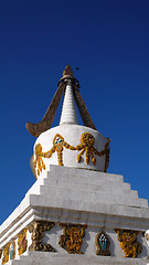 Image showing White pagoda in Mongolia