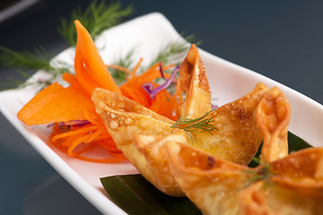 Image showing Thai Crab Cream Cheese Wontons Appetizer