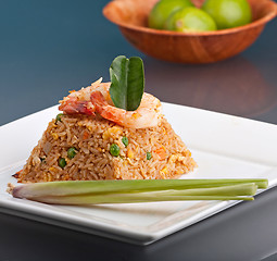 Image showing Shrimp Fried Rice Pyramid