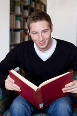 Image showing Reading at the Library