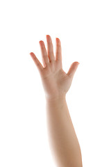 Image showing Human Hand Waving Isolated