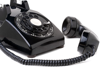 Image showing Old Vintage Telephone Off the Hook