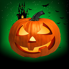 Image showing Happy Halloween Pumpkin, Jack O Lantern. EPS 8