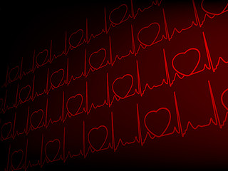 Image showing Cardiogram EKG. EPS 8