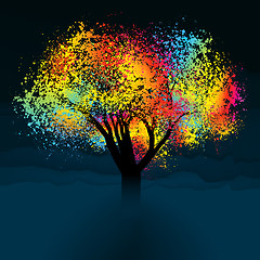 Image showing Abstract colorful tree. With copy space. EPS 8