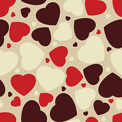 Image showing Hearts seamless Background. EPS 8