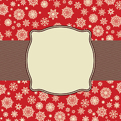 Image showing Retro Snowflakes template card. EPS 8