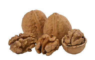 Image showing walnuts, whole and unshelled