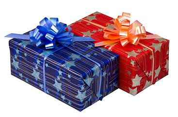 Image showing gift boxes  at Christmas or New Year