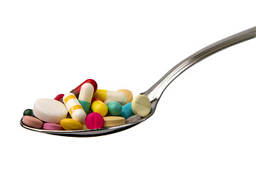 Image showing spoon full of tablets