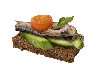 Image showing danish open sandwich 