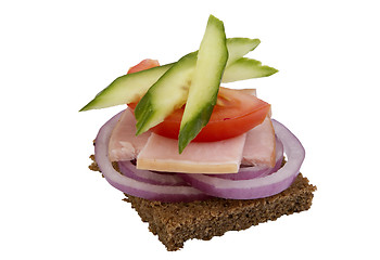 Image showing danish open sandwich 