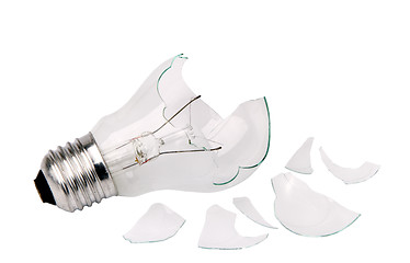 Image showing broken household light bulb