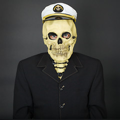 Image showing Man - skeleton in a naval cap