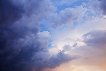 Image showing Beautiful summer cloudy sky