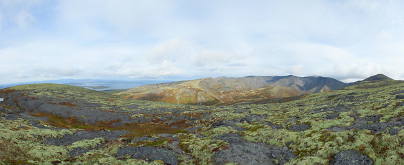 Image showing Panorama - view from northern mountains