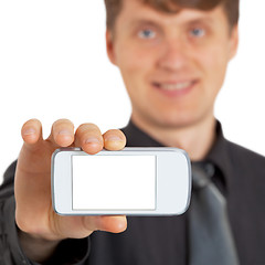 Image showing Person shows new gadget