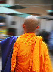 Image showing Monk on the move