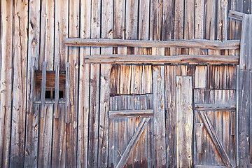 Image showing Wooden wall old country barn