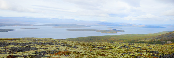 Image showing Panorama - view from top of northern hill