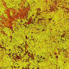 Image showing Texture - old damaged yellow paint