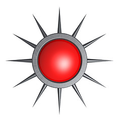 Image showing button with spikes