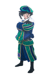 Image showing Child playing Zwarte Piet or Black Pete