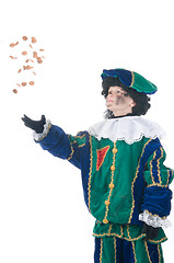 Image showing Child playing Zwarte Piet or Black Pete