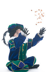 Image showing Child playing Zwarte Piet or Black Pete