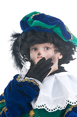 Image showing Child playing Zwarte Piet or Black Pete