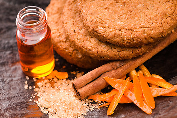 Image showing Cookies with cinnamon and orange