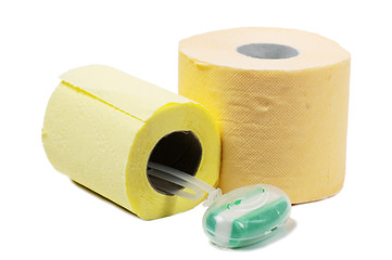 Image showing Rolls of toilet pape