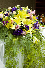 Image showing Bouquet with a lemon and colours