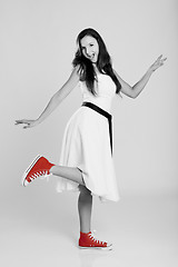 Image showing Red Shoes girl