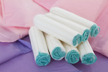 Image showing Sanitary napkins and tampons