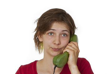 Image showing Woman during phone call