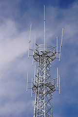 Image showing Base station antennas tower