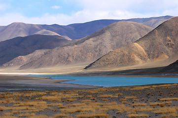 Image showing Landscape of mountains and lake