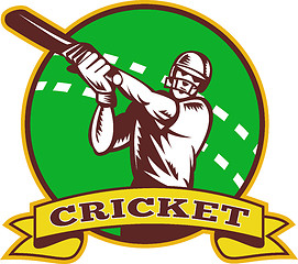 Image showing cricket batsman batting