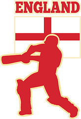 Image showing cricket batsman batting england